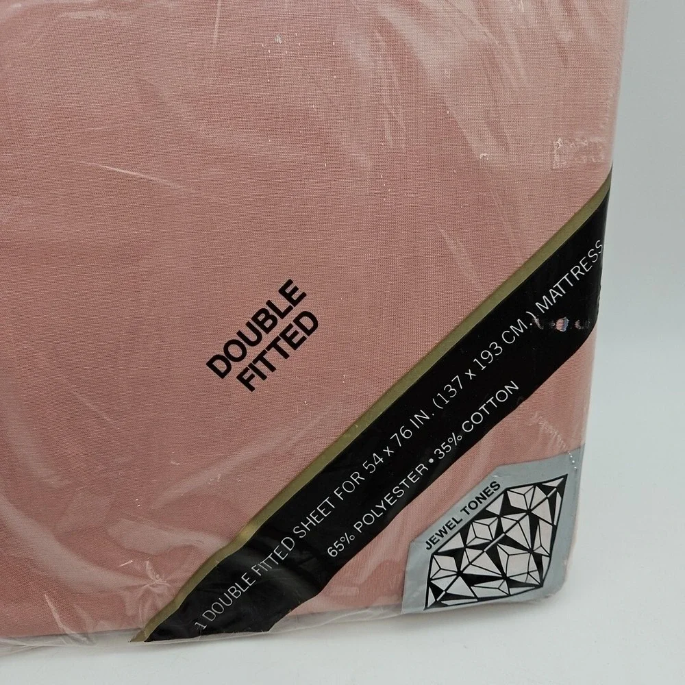 Pequot Vintage Double Fitted Sheet NOS Brand New 54 X 76‎ Pink